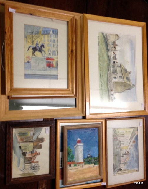 Miscellaneous watercolours around Salisbury