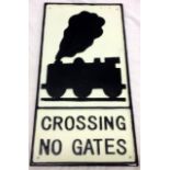 A level crossing sign