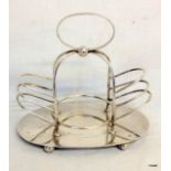 An Art Deco silver plated Toast rack