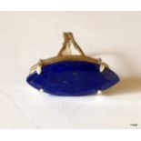 A silver Lapis lazuli ring size M