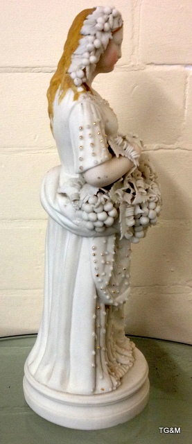 A Parian ware  of a lady in her wedding dress - Image 2 of 3