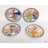 Four Oriental plates