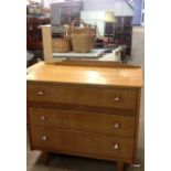 A teak ? Small mirror backed dressing table