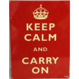 Keep calm and Carry on metal sign