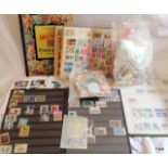 A quantity of stamp albums and loose stamps