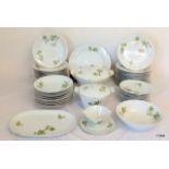 A Wunsiedel Bavarian porcelain dinner set  to include plates, tureens, bowls and sauceboat 50+