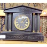 A slate mantle clock