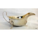 A silver sauce boat