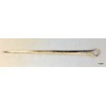 A silver hallmarked meat skewer 24cm long