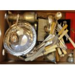 Mixed silver plate and flatware