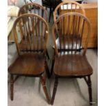 4 spindle back elm chairs