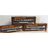 3 x Mainline Trains passenger coaches blue/grey, BRBSK Buffet Restaurant