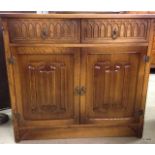 An old charm style two door linen cupboard