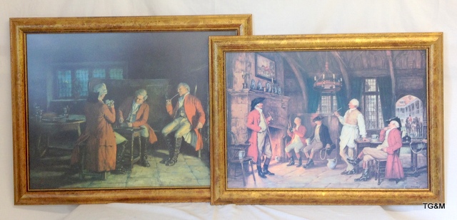 A pair of gilt framed Pictures landlords tale 82 x 65