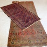 An Afghanistan Rug and an Afghanistan runner in rusty terracotta colours 1 is 247 x 107 and  the