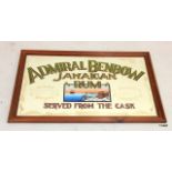 An admiral Bon Bon Jamaican Rum Rub Mirror 94 x 64cm