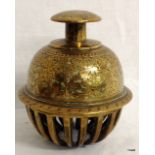 An Oriental cast bronze hand bell