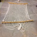 A Pawleys Island rope hammock for 2 people