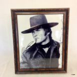 Framed signed photo of Clint Eastwood