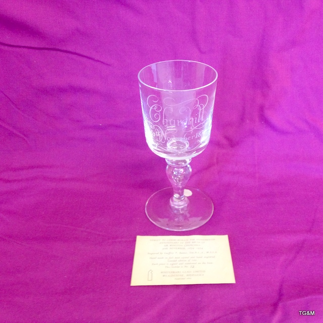 Churchill glass goblet  Limited Edition