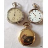 3 pocket watches to include silver and an Ingersoll watch