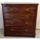 A Victorian 2/3 Mahogany Chest of drawers 105 x 105 x 50cm