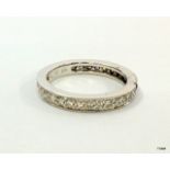 An 19ct white gold Diamond full eternity ring with approx 1ct of diamonds