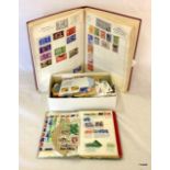 An Ace stamp album of stamps plus box of loose stamps