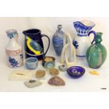 A mixed selection of pottery fossils and curios