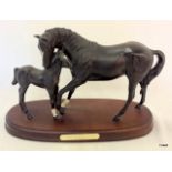 Royal Doulton model Black Beauty & Fowl