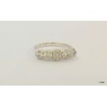 An 18ct white gold five stone diamond ring approx 1.2cts