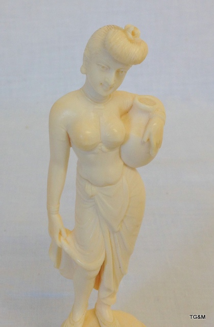 Ivory carved figure circa 1870 of a good Indian figure - Image 5 of 7