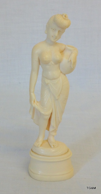 Ivory carved figure circa 1870 of a good Indian figure