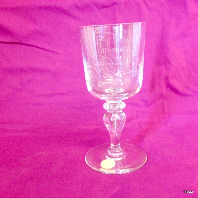 Churchill glass goblet  Limited Edition - Image 3 of 4