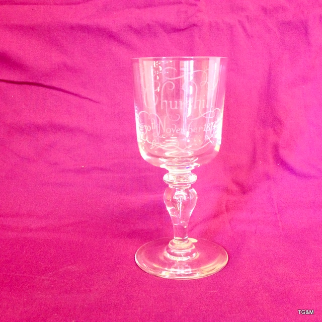 Churchill glass goblet  Limited Edition - Image 2 of 4