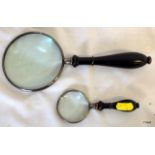 2" and 4" plated magnifying glass