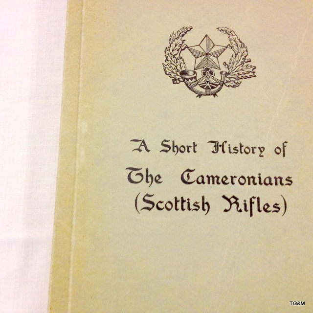 A short history of the Cameronians ( Scottish Rifles) printed in 1939, including insert book - Image 2 of 5