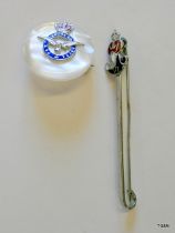 An R.A.F Sweetheart brooch and George V1 Kilt pin