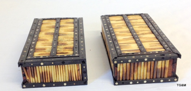 A pair of Quill pen boxes - Image 7 of 11