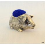 A Silver Pincushion in the Form of a Guinea Pig