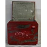 A Coca Cola cold box