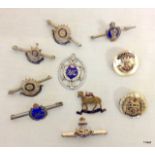 Small quantity of WW1 & WW2 sweetheart brooches including silver