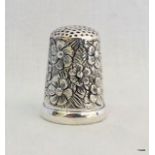 A Silver Embossed Thimble