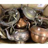 Miscellaneous silver plate and brass items