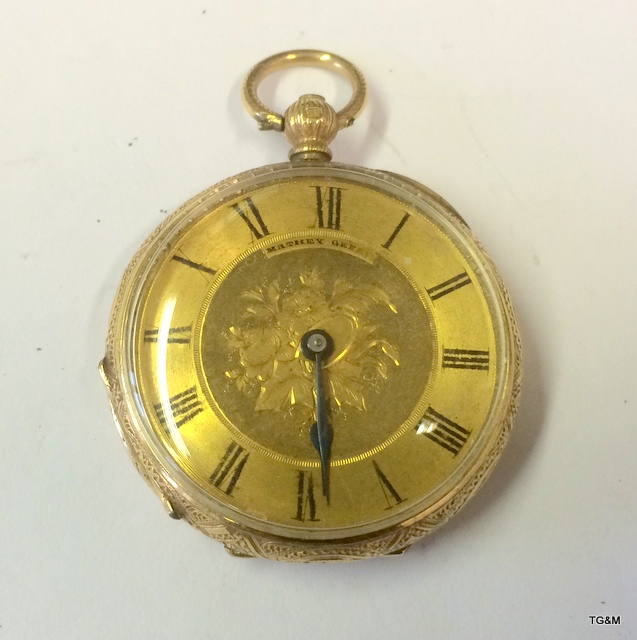 18Ct Gold Pocket watch With Solid Gold Dial