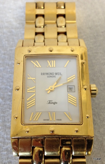 A Raymond Weil gents wristwatch 'Tango' in gold plate - Image 2 of 5