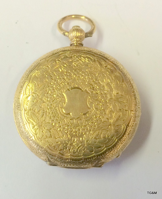 18Ct Gold Pocket watch With Solid Gold Dial - Image 2 of 3