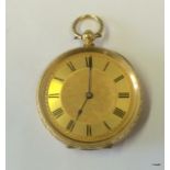 18Ct Gold Pocket Watch With Solid Gold Dial
