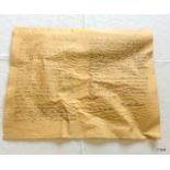 Parchment paper signed Abraham Lincoln