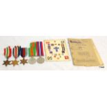 A WW2 medal group of five including the France & Germany Star with a Northwest Europe Thanksgiving